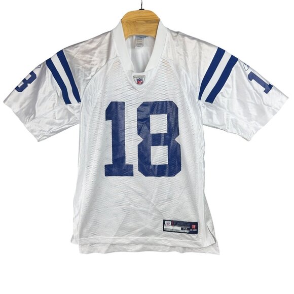 Reebok Jersey Men M Peyton Manning #18 Indianapolis Colts White NFL - Picture 1 of 11